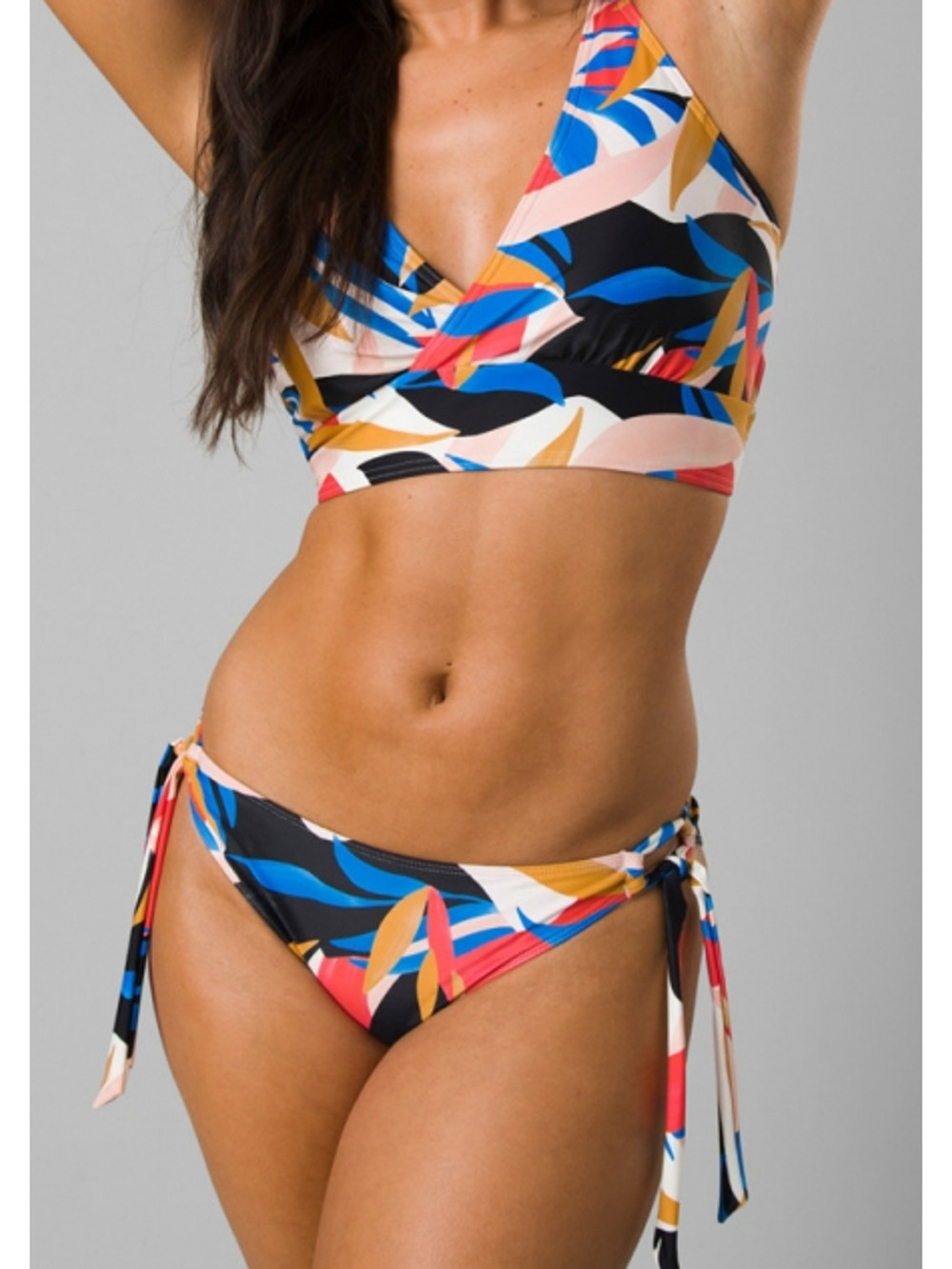 PRANA Women's Atalia Bikini Bottom XL Tropics Print Floral Side Tie NWT